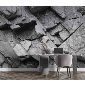 3 Boyutlu Kaya Duvar Temalı Duvar Kağıdı - Dkm632013