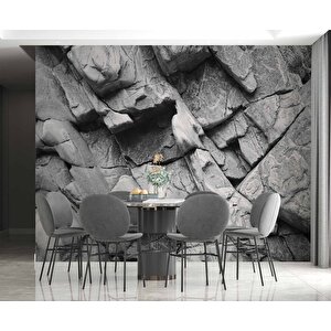 3 Boyutlu Kaya Duvar Temalı Duvar Kağıdı - Dkm632013