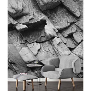 3 Boyutlu Kaya Duvar Temalı Duvar Kağıdı - Dkm632073