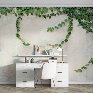 Duvar Dokulu Sarmaşık Dekorlu Duvar Kağıdı - Dkm570026