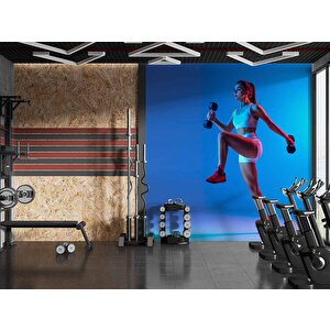 Gym Spor Salonu Duvar Kağıdı Baskı - Dkm208010 350x200 cm