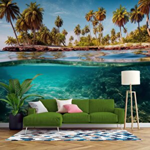 Ada Su Altı Duvar Kağıdı Baskı - Dkm254104 700x300 cm