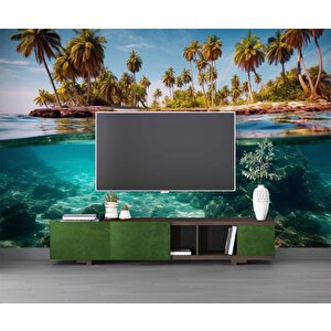 Ada Su Altı Duvar Kağıdı Baskı - Dkm254104 700x300 cm