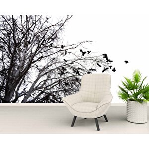 Gökyüzü Ağaç Ve Kuş Manzaralı Duvar Kağıdı - Dkm714033