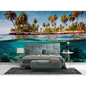 Ada Su Altı Duvar Kağıdı Baskı - Dkm254092 300x300 cm