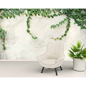 Duvar Dokulu Sarmaşık Dekorlu Duvar Kağıdı - Dkm570044