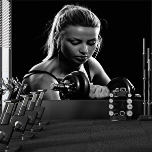 Kadın Spor Salonu Için Duvar Kağıdı - Dkm347039 550x240 cm