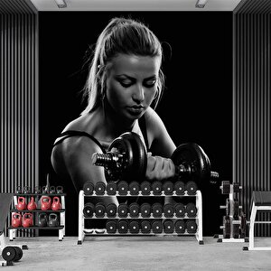 Kadın Spor Salonu Için Duvar Kağıdı - Dkm347039 550x240 cm