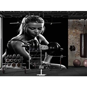 Kadın Spor Salonu Için Duvar Kağıdı - Dkm347082 600x280 cm
