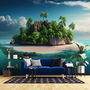 Ada Manzaralı Duvar Kağıdı Baskı - Dkm224048 250x260 cm