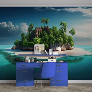 Ada Manzaralı Duvar Kağıdı Baskı - Dkm224048 250x260 cm