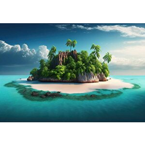 Ada Manzaralı Duvar Kağıdı Baskı - Dkm224048