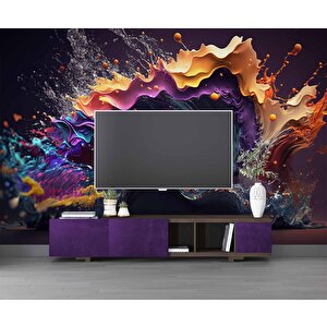 Sıçramış Boya Desenli Duvar Kağıdı Baskı - Dkm108015 475x200 cm