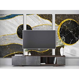 3 Boyutlu Kesik Mermer Desenli Duvar Kağıdı - Dkm790122 525x315 cm