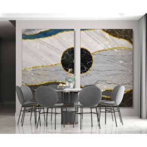 3 Boyutlu Kesik Mermer Desenli Duvar Kağıdı - Dkm790002