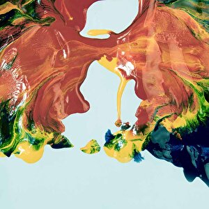 Renkli Yağlıboya Desenli Duvar Kağıdı - Dkm789077