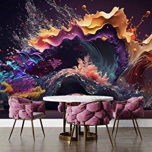 Sıçramış Boya Desenli Duvar Kağıdı Baskı - Dkm108111