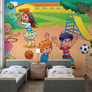 Çocuk Parkı Duvar Duvar Kağıdı Baskı - Dkm377073 350x280 cm