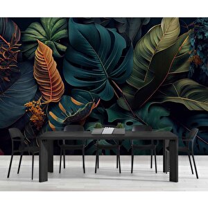 Botanik Bahçe Yaprak Temalı Duvar Kağıdı Baskı - Dkm505064