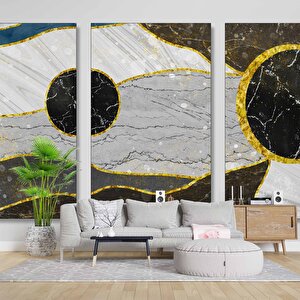 3 Boyutlu Kesik Mermer Desenli Duvar Kağıdı - Dkm790127 900x315 cm