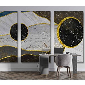 3 Boyutlu Kesik Mermer Desenli Duvar Kağıdı - Dkm790127