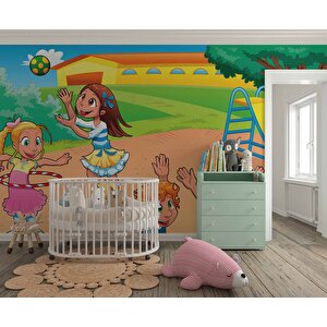 Çocuk Parkı Duvar Duvar Kağıdı Baskı - Dkm377041 700x240 cm