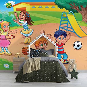 Çocuk Parkı Duvar Duvar Kağıdı Baskı - Dkm377005