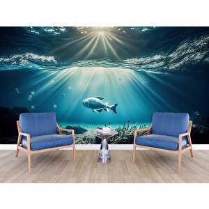 Denizaltı Balık Manzaralı Duvar Kağıdı - Dkm837034