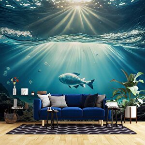 Denizaltı Balık Manzaralı Duvar Kağıdı - Dkm837091 275x300 cm