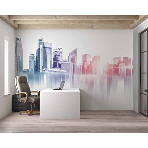 Bina Çizimi Temalı Duvar Kağıdı Baskı - Dkm138038 525x240 cm