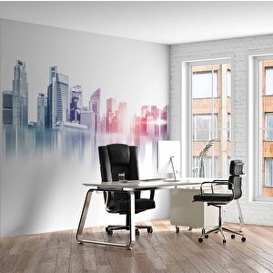 Bina Çizimi Temalı Duvar Kağıdı Baskı - Dkm138089 225x300 cm