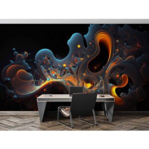 Renkli Sanatsal Çizim Temalı Duvar Kağıdı Baskı - Dkm615045