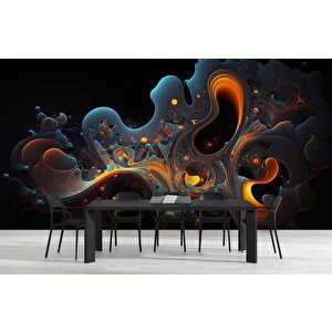 Renkli Sanatsal Çizim Temalı Duvar Kağıdı Baskı - Dkm615045