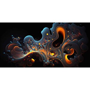 Renkli Sanatsal Çizim Temalı Duvar Kağıdı Baskı - Dkm615087