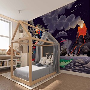 Korsan Adası Gece Çocuk Odası Duvar Kağıdı Baskı - Dkm428088 200x300 cm