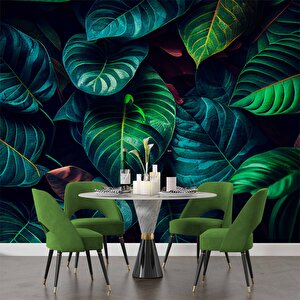 Yaprak Botanik Bahçe Duvar Kağıdı Baskı - Dkm536119