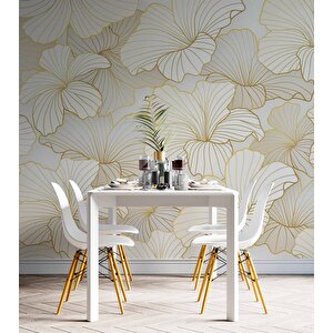 Altın Yaprak Temalı Duvar Kağıd - Dkm686011