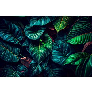Yaprak Botanik Bahçe Duvar Kağıdı Baskı - Dkm536115