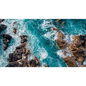 Deniz Kayalık Manzaralı Duvar Kağıdı Baskı - Dkm231067