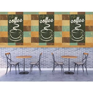 Kahve Temalı Ve Yazılı Cafe Duvar Kağıdı Baskı - Dkm151015 475x200 cm