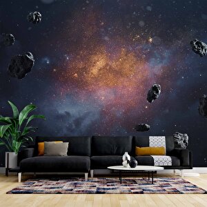 Galaksi Meteor Yağmuru Manzaralı Duvar Kağıdı - Dkm472121 500x315 cm