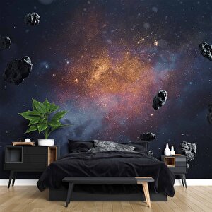 Galaksi Meteor Yağmuru Manzaralı Duvar Kağıdı - Dkm472121 500x315 cm