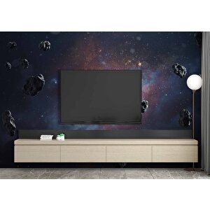Galaksi Meteor Yağmuru Manzaralı Duvar Kağıdı - Dkm472121 500x315 cm