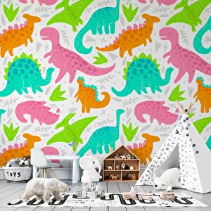 Dinazor Desenli Oyun Odası Duvar Kağıdı Baskı - Dkm200118 425x315 cm