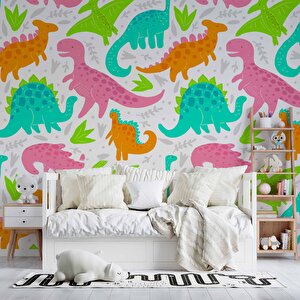 Dinazor Desenli Oyun Odası Duvar Kağıdı Baskı - Dkm200066