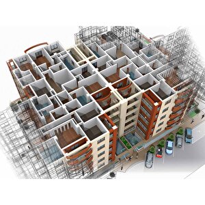 Mimari Apartman Projesi Gayrimenkul Emlak Ve Gayrimenkul Duvar Kağıdı Baskı - Dkm329003