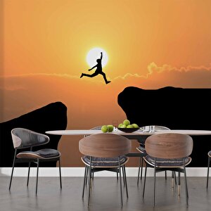 Dağ Ve Günbatımı Manzaralı Duvar Kağıdı - Dkm856003