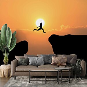 Dağ Ve Günbatımı Manzaralı Duvar Kağıdı - Dkm856081 550x280 cm