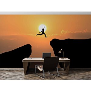 Dağ Ve Günbatımı Manzaralı Duvar Kağıdı - Dkm856081