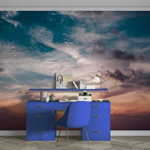 Gün Batımı Gökyüzü Manzaralı Duvar Kağıdı - Dkm673031